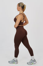 Form Seamless Scrunch Leggings & Sports Bra Set - Chestnut Brown