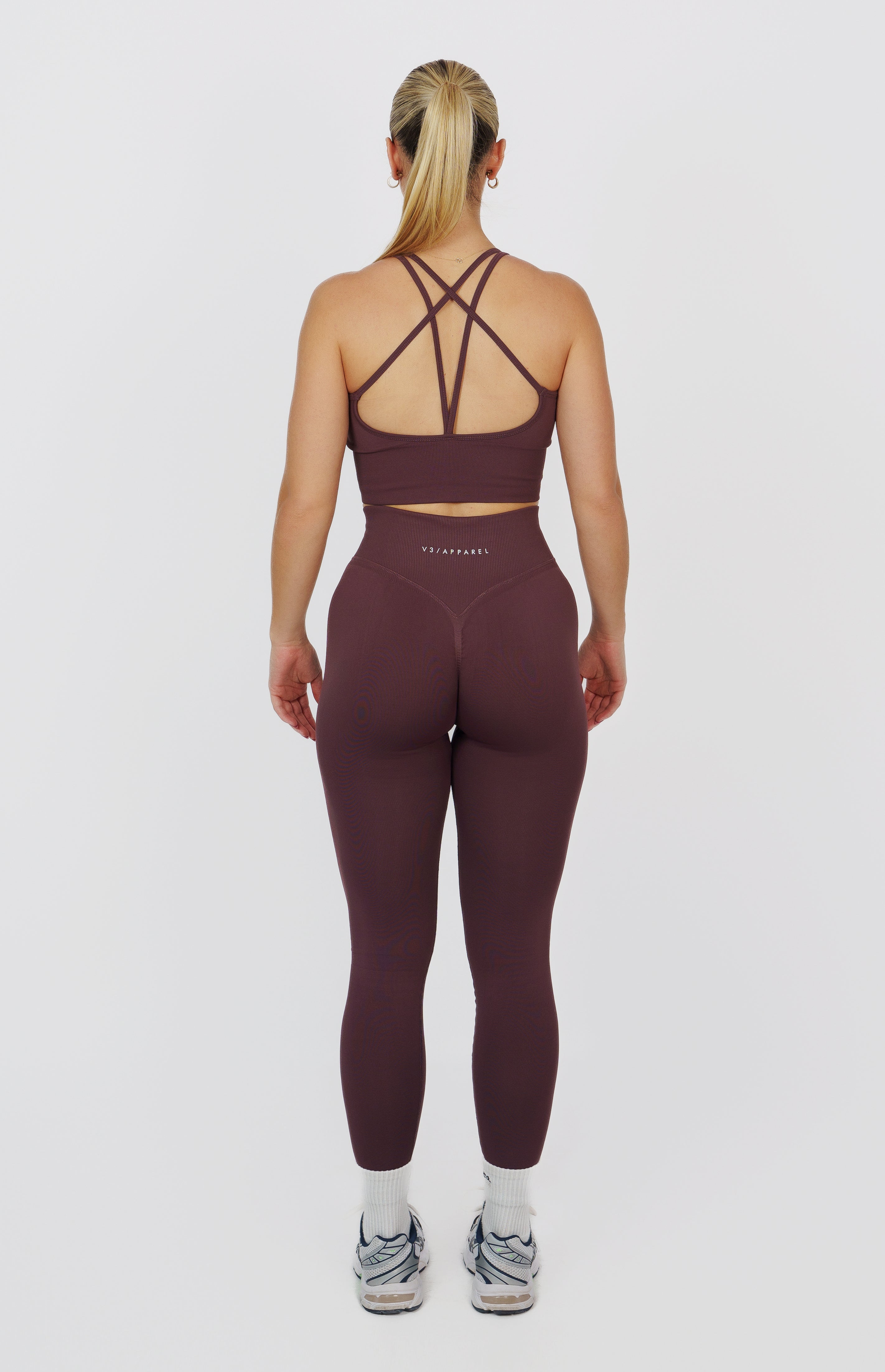 Form Seamless Scrunch Leggings & Sports Bra Set - Plum Purple