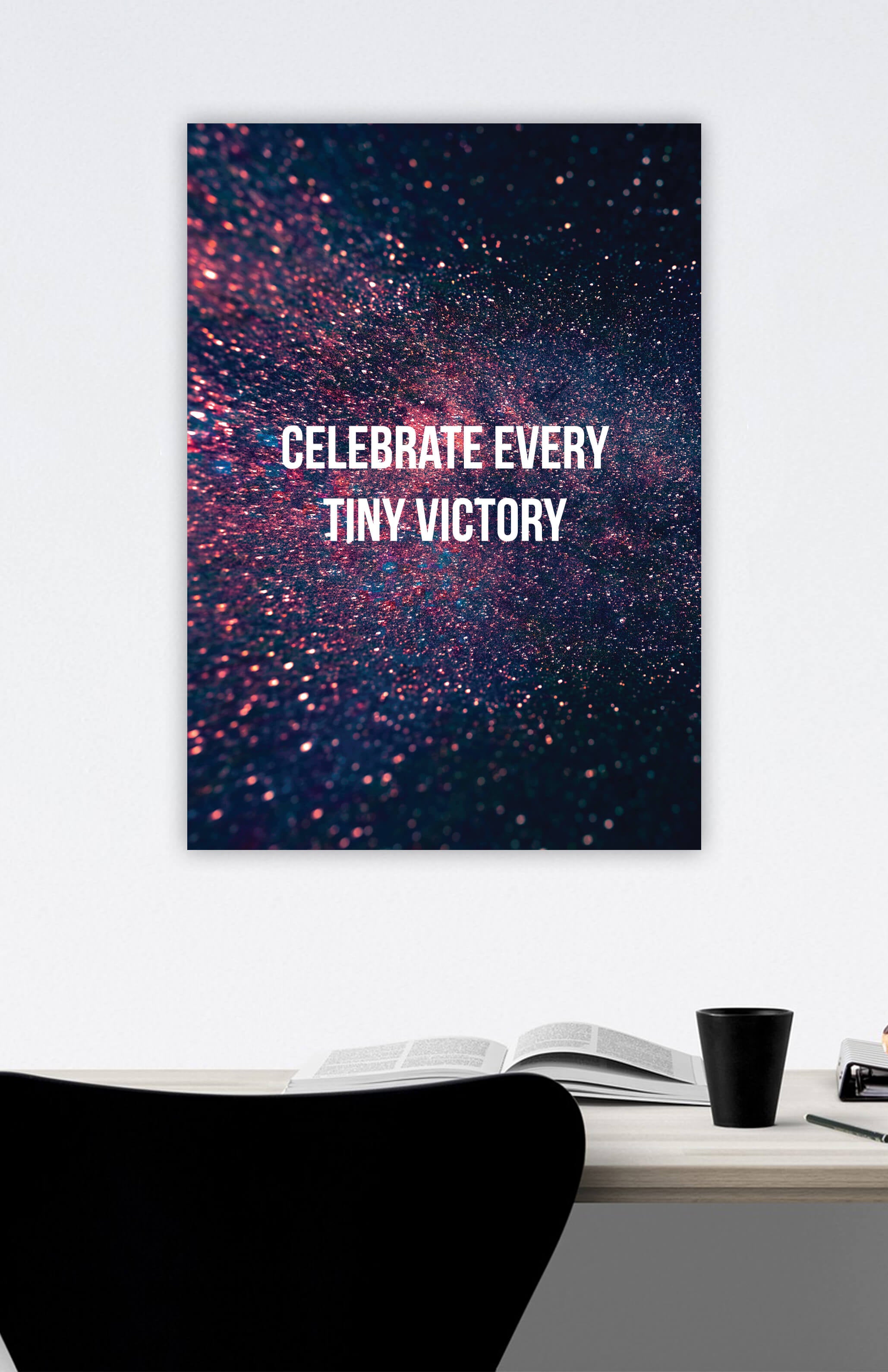 redbaysand womens Celebrate Every Tiny Victory, Motivational posters, mens inspirational wall artwork and empowering poster quote designs for office, home gym, school, kitchen and living room.