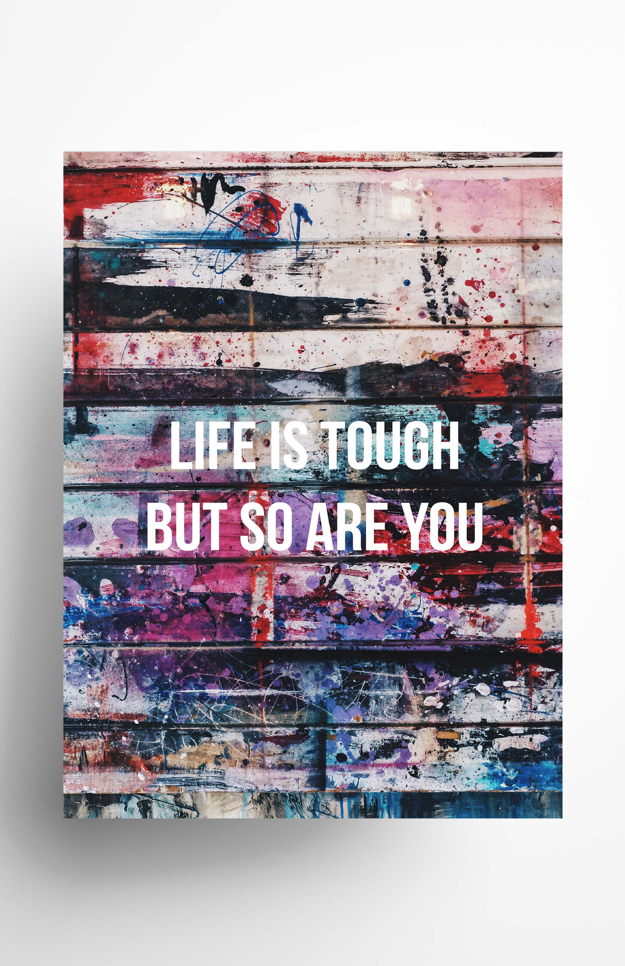 Motivational Posters Art Prints Wall Art Quotes Gym Office Home Life is Tough but so are you