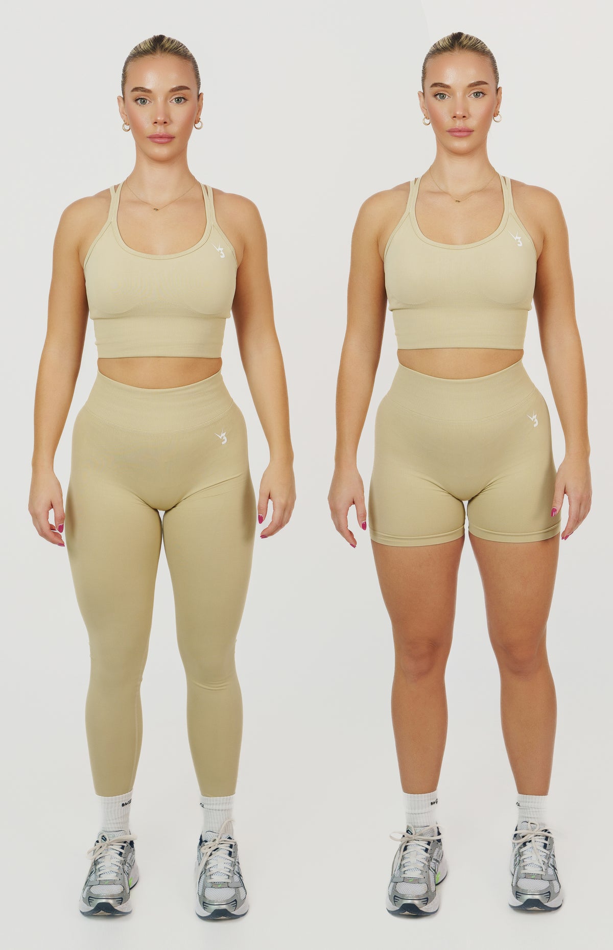 Camel Gym Routine V3 Apparel Women's Form Seamless Scrunch Bum 3 Piece Legging, Shorts ...