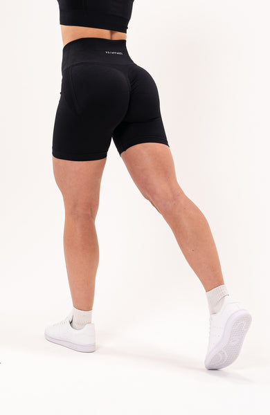 V3 Apparel Womens Tempo Seamless Scrunch Workout Shorts - Black - Gym,  Running, Yoga Tights