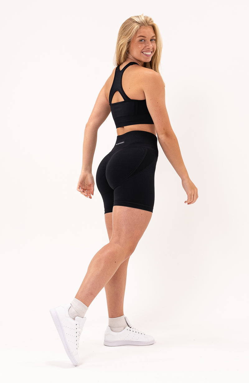 V3 Apparel Womens Tempo Seamless Scrunch Workout Shorts - Royal
