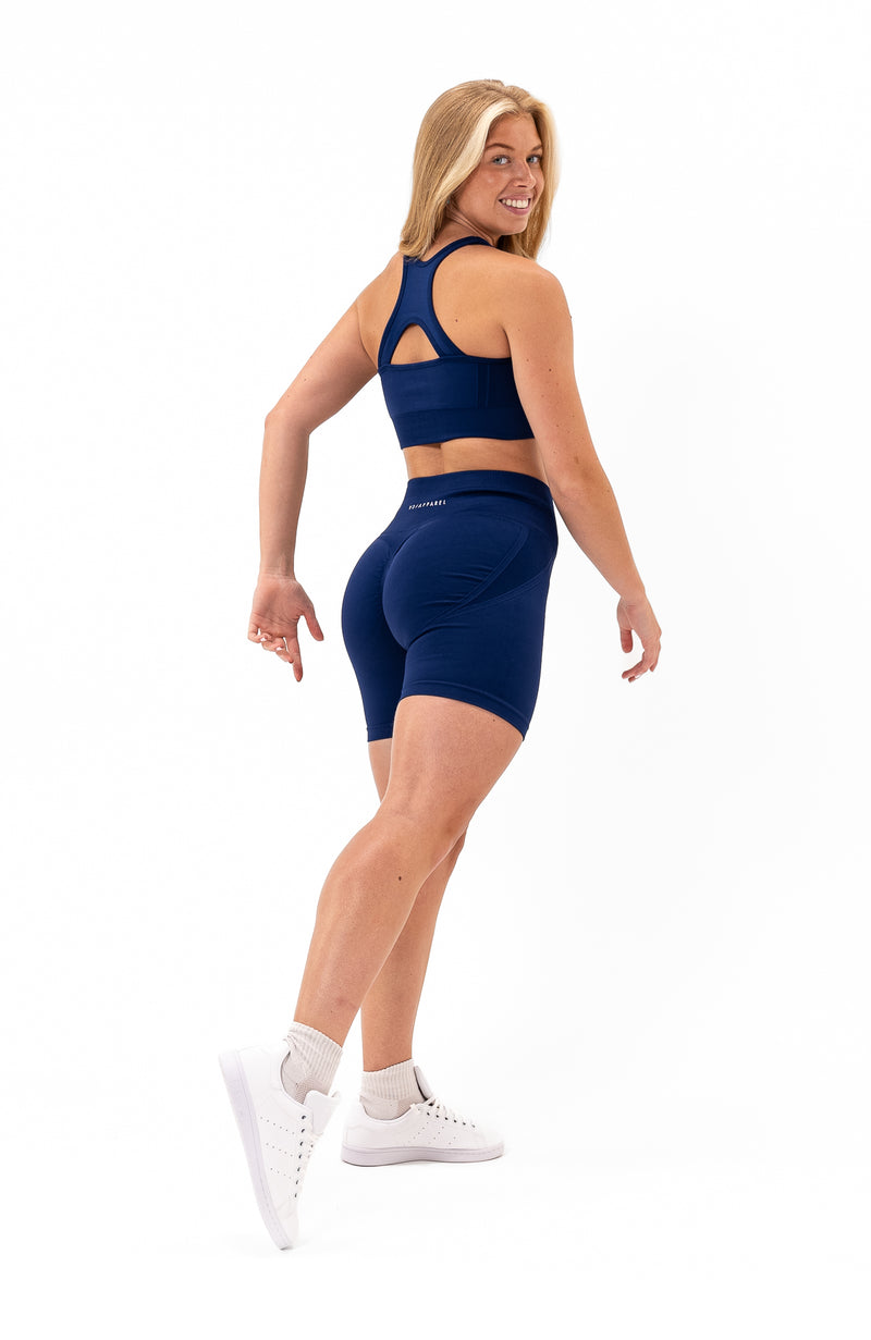 V3 Apparel Women's Tempo Seamless Scrunch Sports Bra - Black - Gym Workout,  Yoga, Running