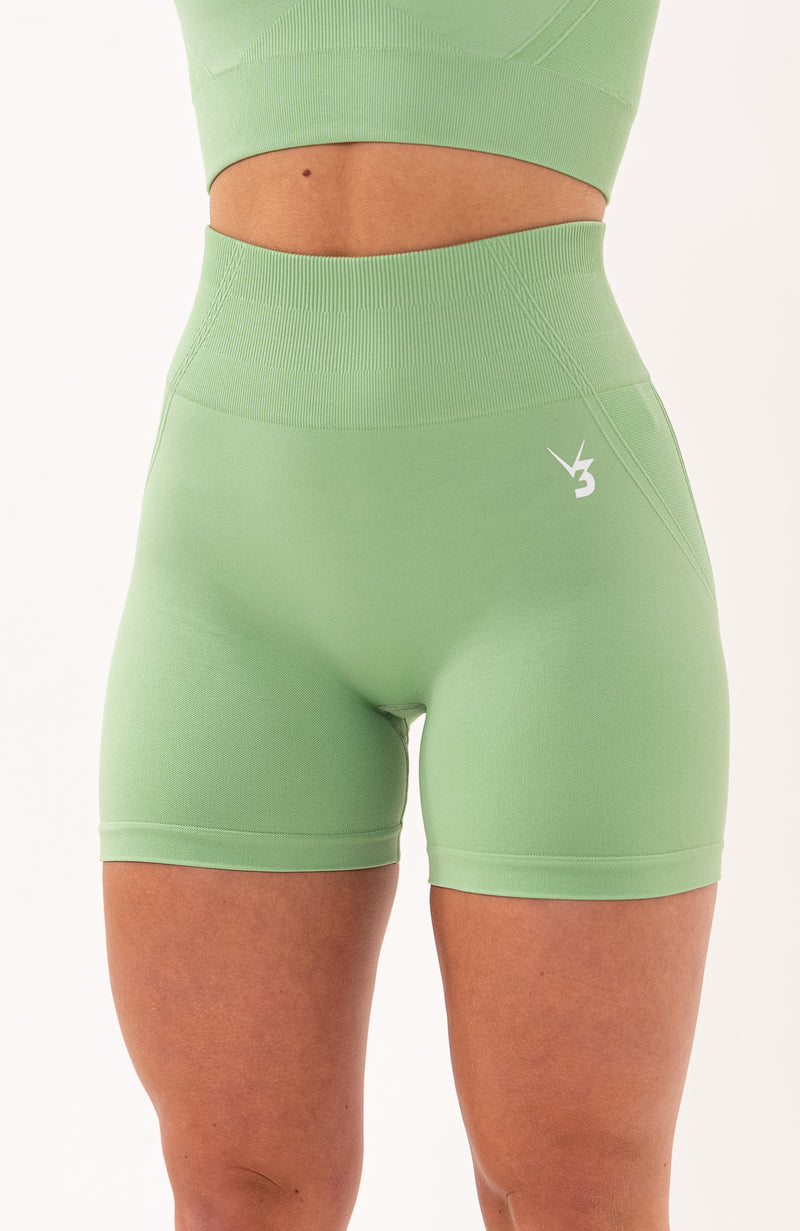 V3 Apparel Womens Tempo Seamless Scrunch Workout Shorts - Mint - Gym,  Running, Yoga Tights