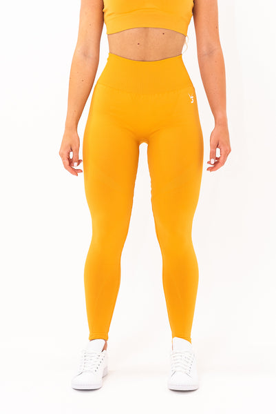 V3 Apparel Womens Limitless Seamless Workout Leggings - Orange