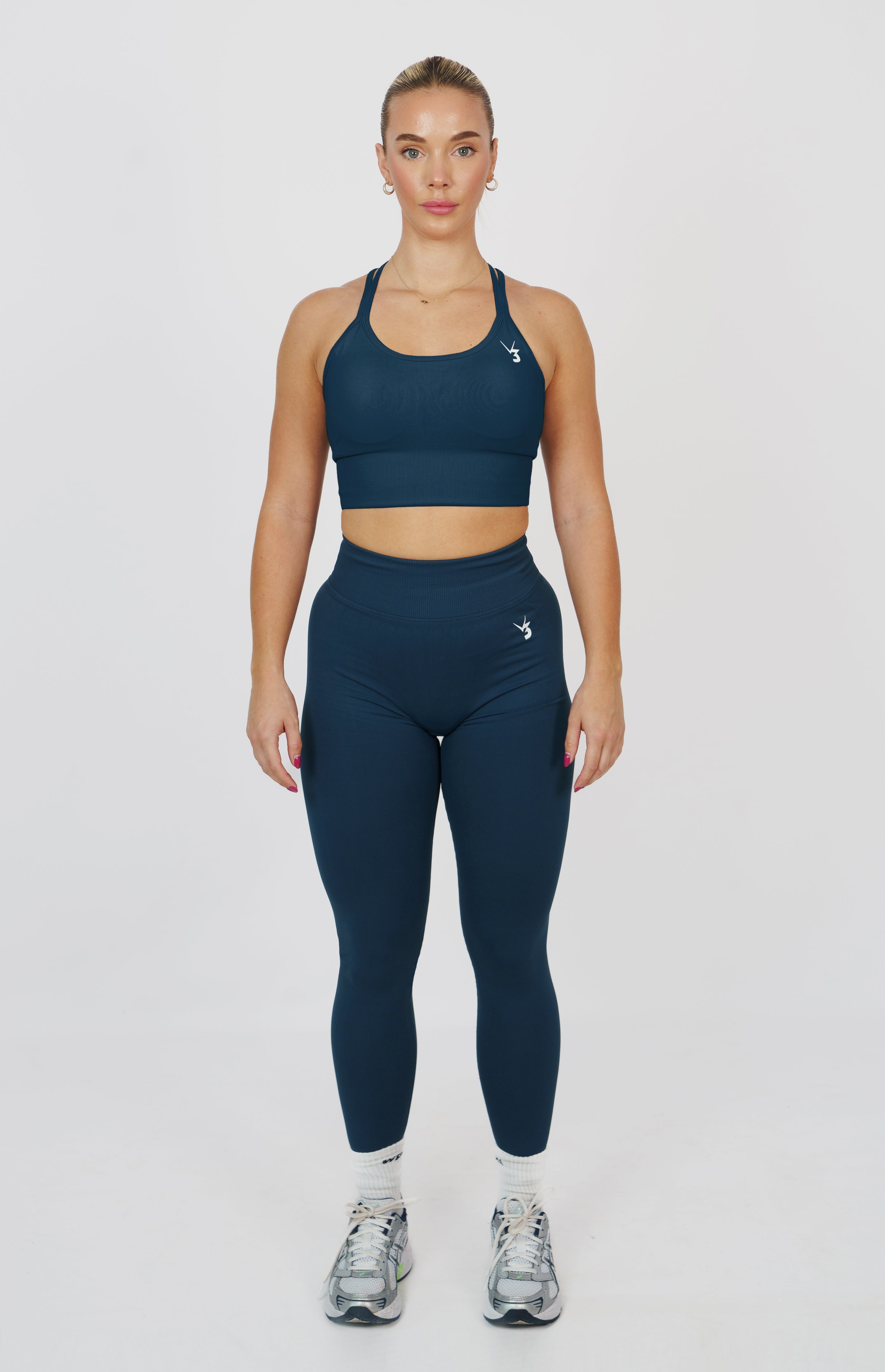 Form Seamless Scrunch Leggings Sports Bra Set Deep Turquoise XS S