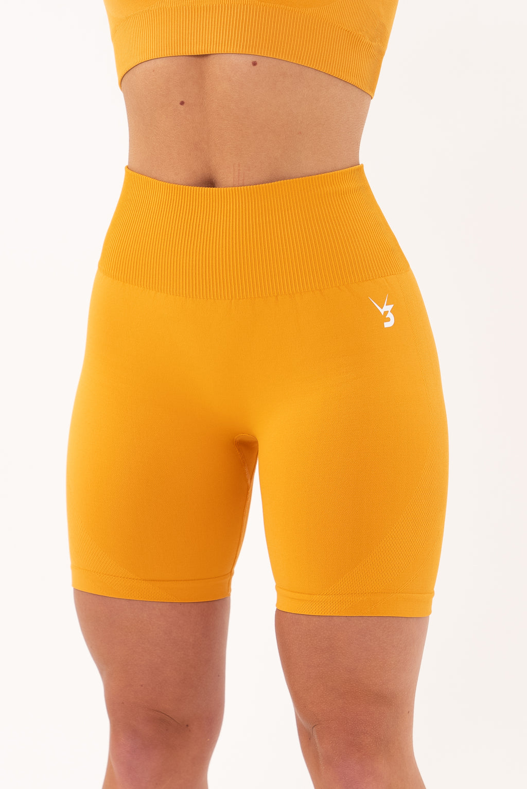 Orange gym sales shorts womens