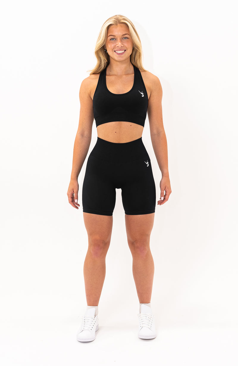 V3 Apparel Women's Limitless Seamless Sports Bra - Black - Gym Workout,  Yoga, Running