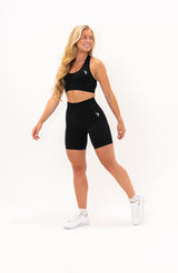 Limitless Seamless Shorts & Sports Bra Set - Black