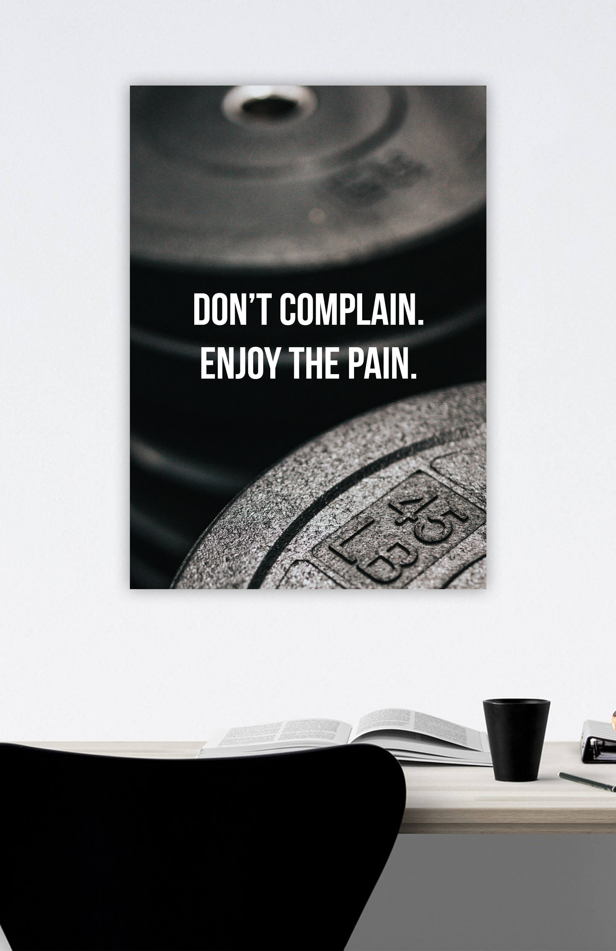 redbaysand womens Don't Complain, Enjoy the Pain, Motivational posters, mens inspirational wall artwork and empowering poster quote designs for office, home gym, school, kitchen and living room.