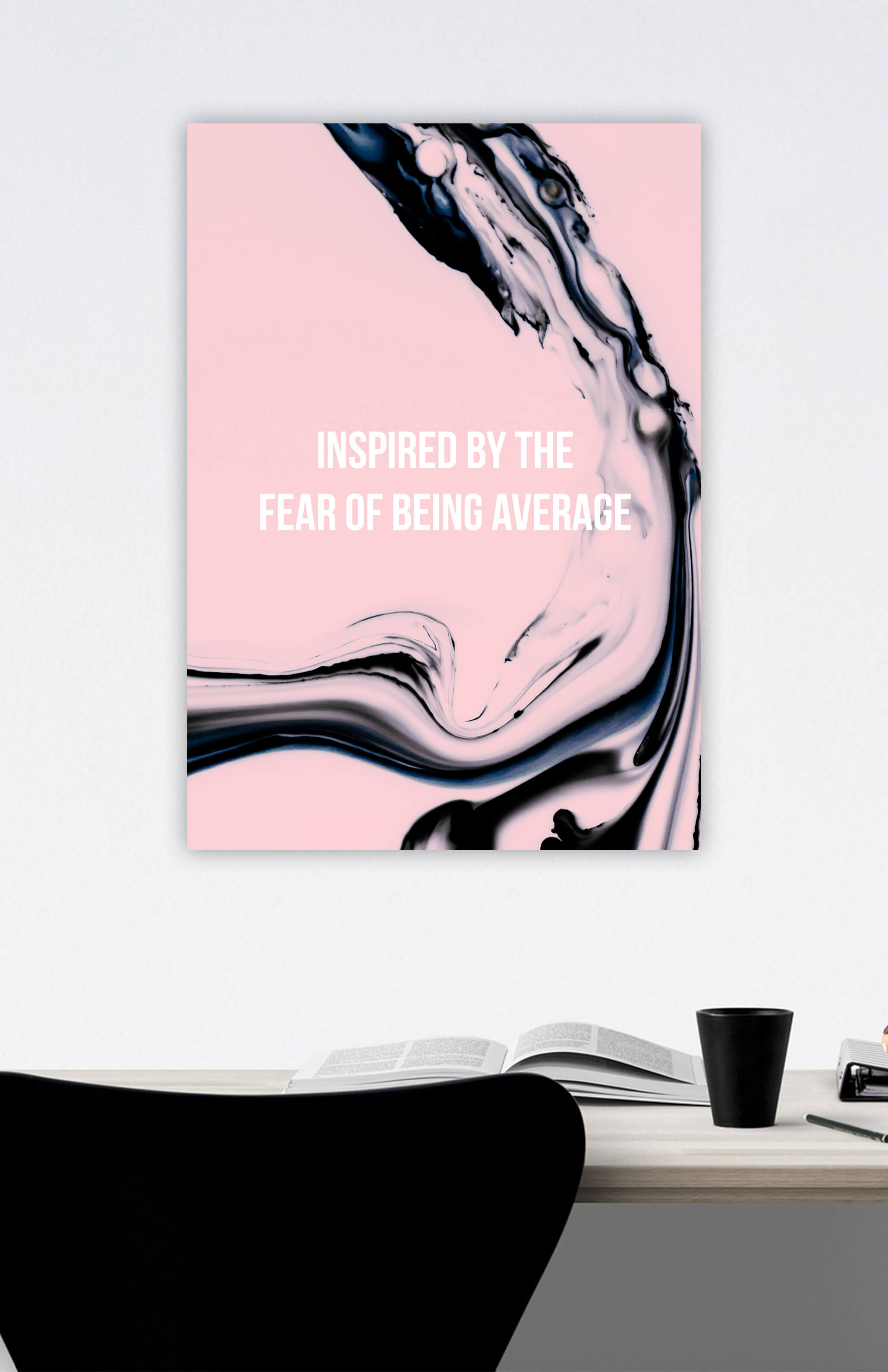 redbaysand womens Inspired by the Fear of Being Average, Motivational posters, mens inspirational wall artwork and empowering poster quote designs for office, home gym, school, kitchen and living room.
