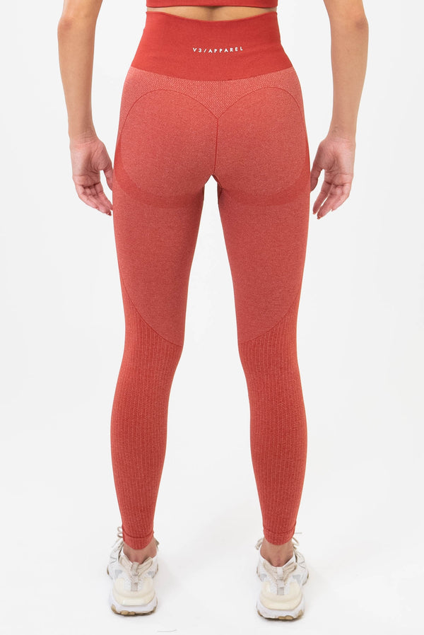 V3 Apparel Womens Seamless Unity Workout Leggings - Red - Gym, Running,  Yoga Tights
