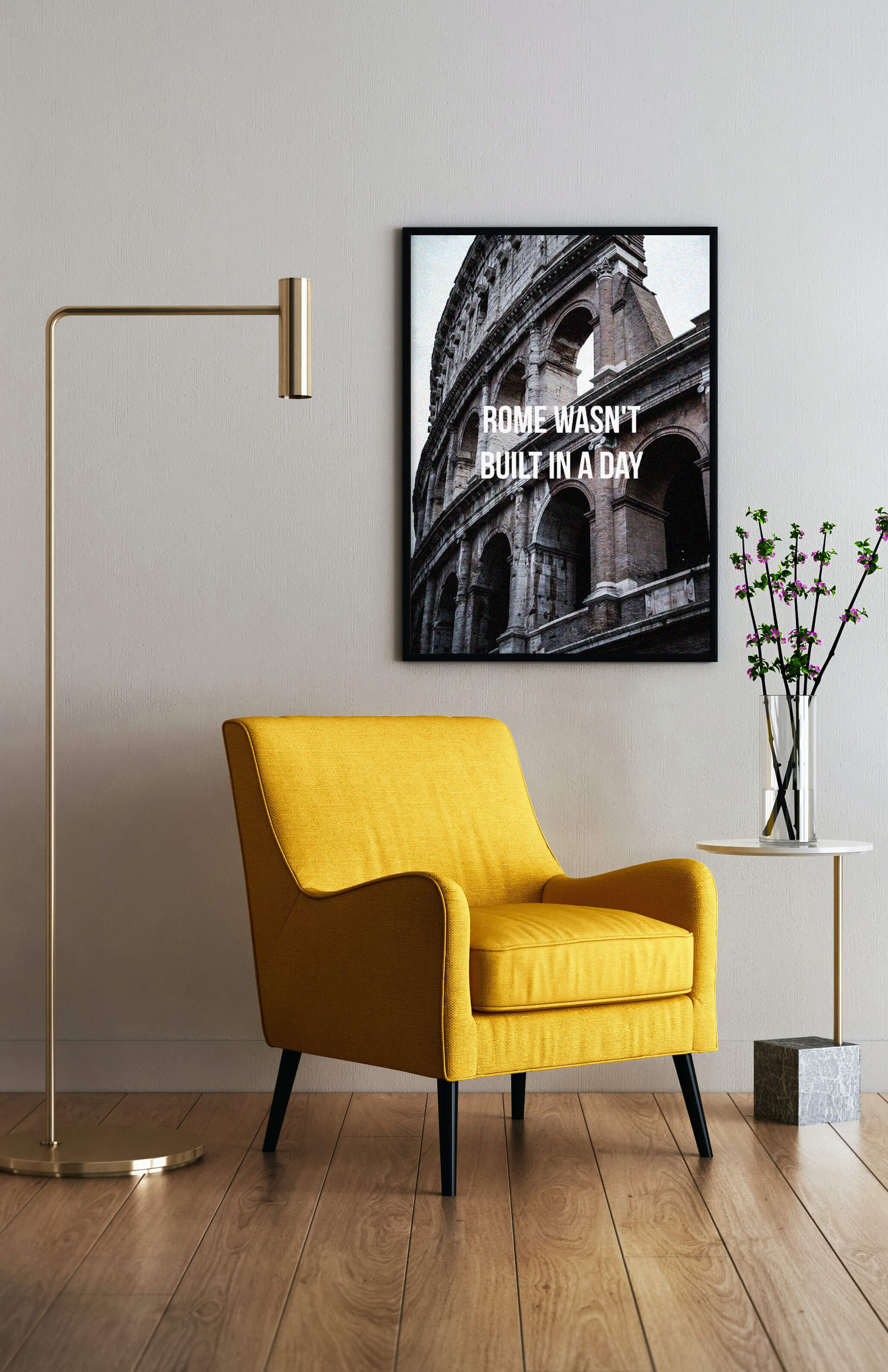 redbaysand womens Rome wasn't Built in a Day, Motivational posters, mens inspirational wall artwork and empowering poster quote designs for office, home gym, school, kitchen and living room.